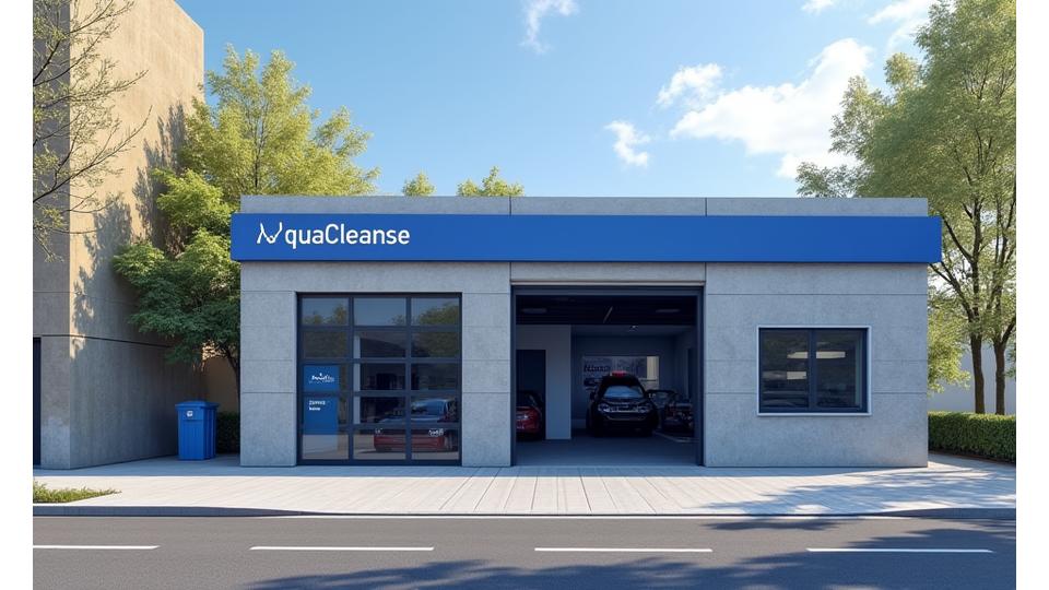 Extérieur moderne de l'atelier AquaCleanse, avenue Jean Jaurès, Lyon.
