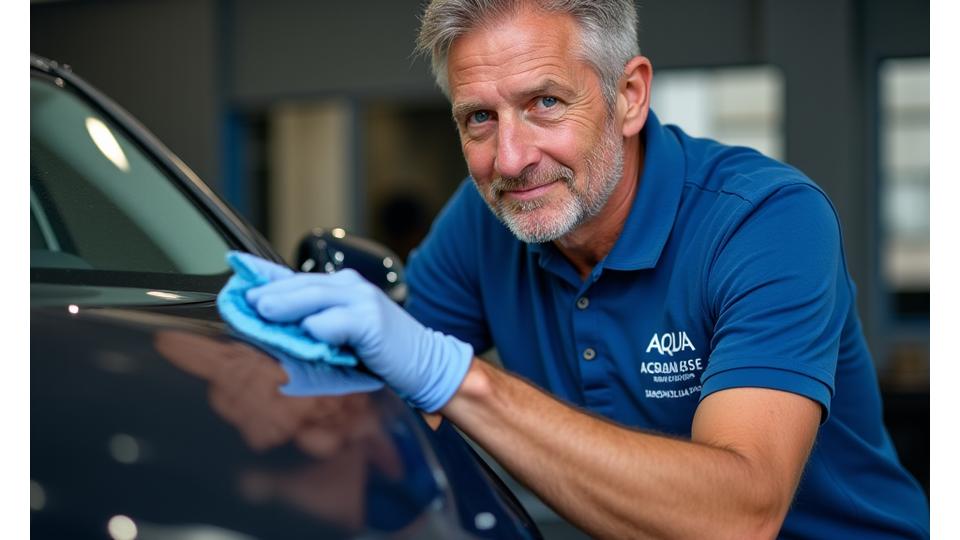 Jean-Luc Moreau, fondateur d'AquaCleanse, devant un véhicule brillant.